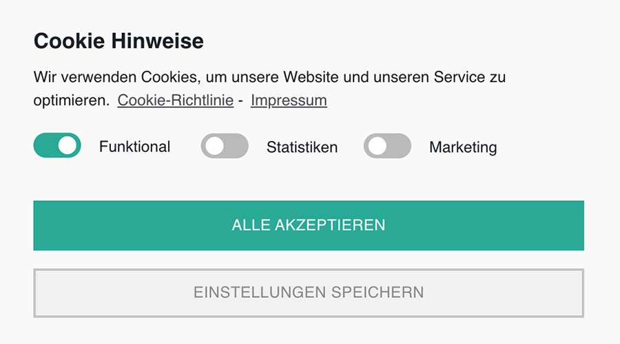 Der Cookie Banner